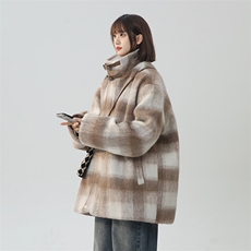 毛呢美式重磅小香风外套秋冬格子棉服高街夹克A170-N905-TP100，男装夹克，电商A170