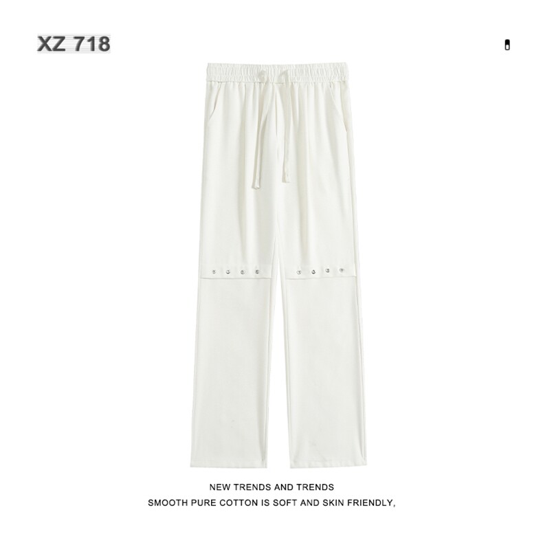 垂坠感高级感痞帅解构拼接设计感直筒裤子X1990-特批45，男装休闲裤，星座718