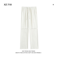 垂坠感高级感痞帅解构拼接设计感直筒裤子X1990-特批45，男装休闲裤，星座718