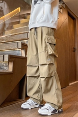 8XL-M春季伞兵冲锋裤男款大码户外机能刺绣登山裤直筒阔腿裤KZ020，男装休闲裤，电商B312