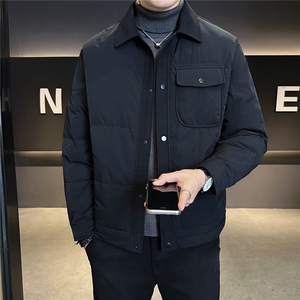 新标90绒 羽绒服男冬季2025新款翻领工装外套A313-25650-P225图片