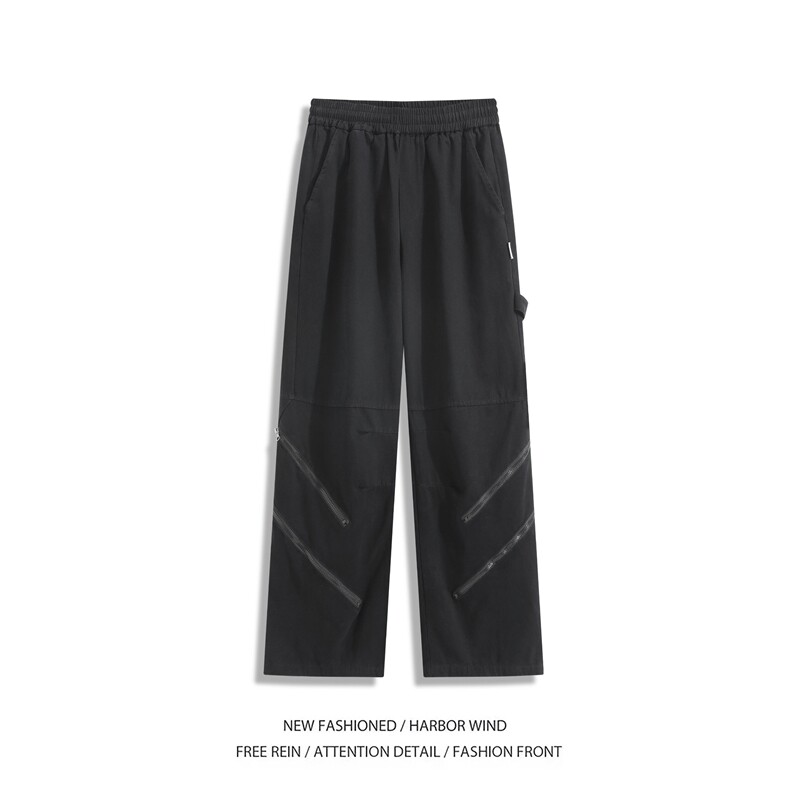 抖音品质春夏新款潮流工装拉链宽松休闲裤B315-K25713-特p53控98,男装休闲裤,电商B315