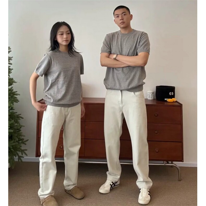 正肩T恤百搭老钱高弹针织衫短袖T6050-P30,男装T恤,星座1212