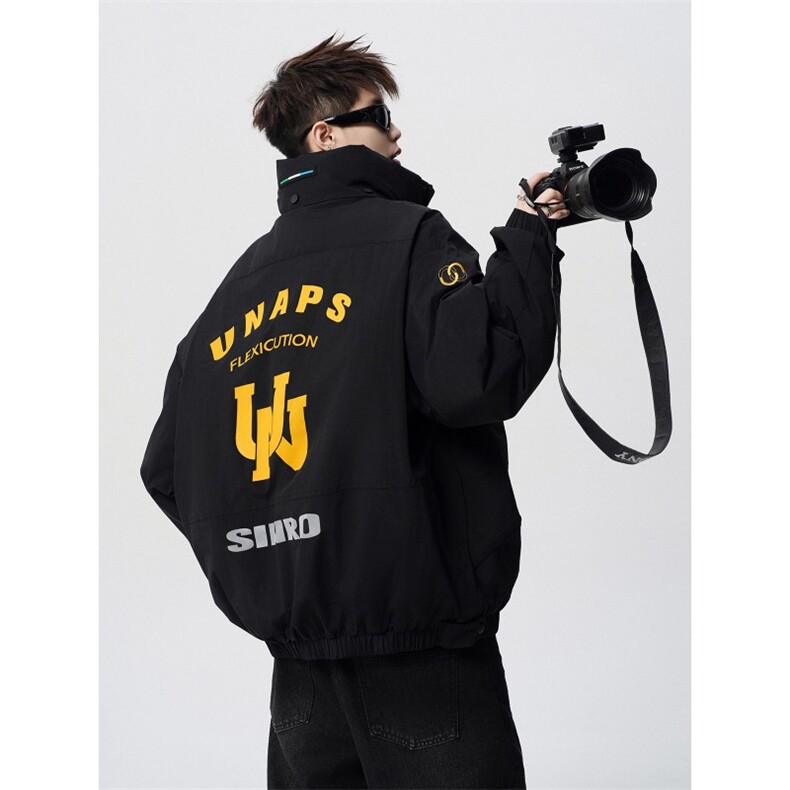 2025冬季美式潮牌立领夹克保暖羽绒服男潮牌休闲宽松羽绒服外套，男装夹克，电商A234