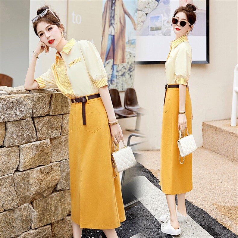 成套搭配职业套装女2025夏装新款今年流行巨好看超火时尚两件套裙，女装套装/套裙，伊仟回