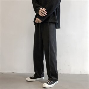 运动风2021直筒潮流小西裤潮流百搭九分裤 K116-特批35图片