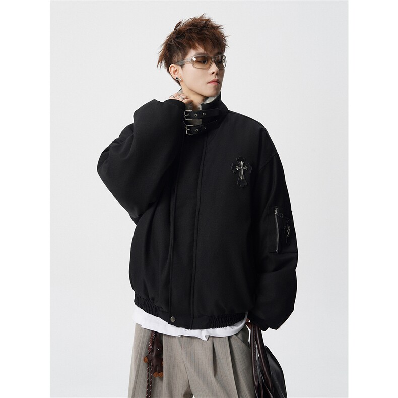 现货-美式毛领座山雕十字架棉服冬季加厚暖外套218-7-M139-特100,男装棉衣,星座218-7