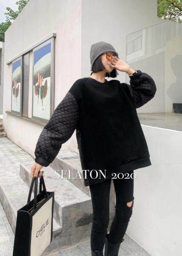 现货(时尚拼接卫衣)，女装卫衣/绒衫，雪蘭桐