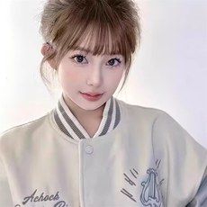 J546-P70早秋美式皮袖棒球服外套2025新款刺绣拼色潮宽松，女装短外套，电商B323A