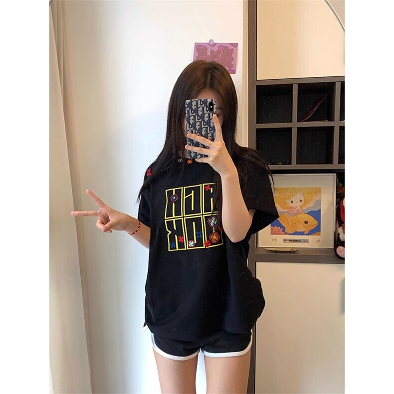 万针全刺绣工艺抖音得物高品质260克重磅纯棉双纱美式高街短袖T恤图片