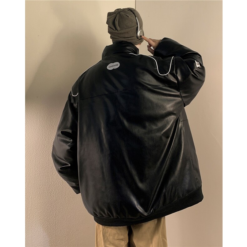 2026新款美式PU皮棉衣冬季加厚棉服潮牌机车外套ins男D233P128,男装棉衣,电商A335-1（原A458）