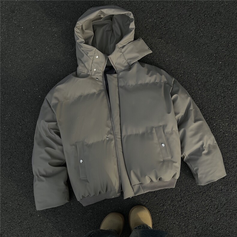 已更新M-3XL男女宽松短款pu棉服加厚保暖棉袄情侣面包服立领外套,男装棉衣,星座307A