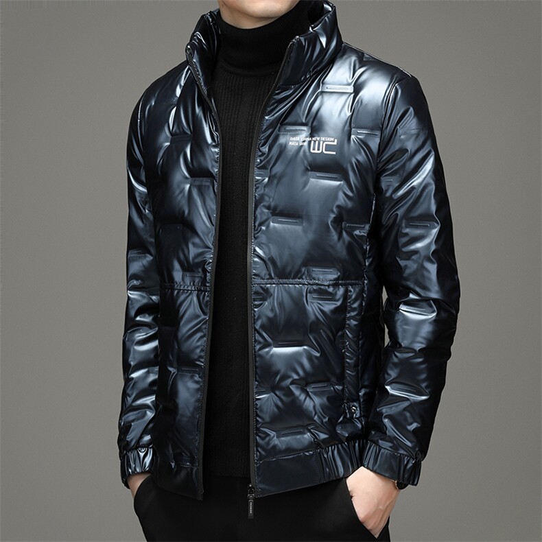 羽绒服男士冬季新款立领宽松免烫上衣中年男装加厚保暖白鸭绒外套，男装羽绒服，电商B212（原钱塘6029）