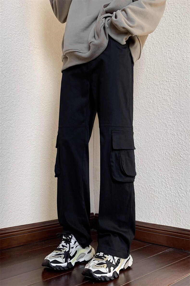 B221美式ins高街小众多口袋拉链弹力休闲工装裤LK23003-P70控98,男装休闲裤,电商B221