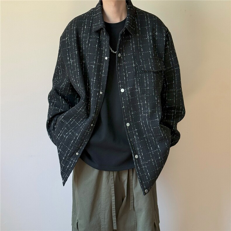 现货秋新款夹克外套宽松休闲中性风上衣小香风A351-AJ2561-P105,男装夹克,电商A351