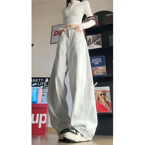 秋季新款高腰显瘦直筒裤男女宽松休闲百搭阔腿长裤NK8671-特价60图片