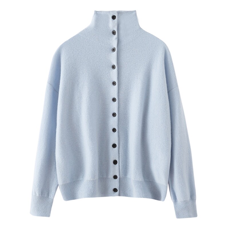 2025秋冬新款羊绒开衫女100纯羊绒外套高端羊绒上衣系扣重磅开衫，女装针织衫/毛衣，初婷羊绒