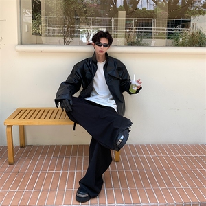 JK07-P108 秋冬高街PU皮夹克男女休闲潮流外套图片