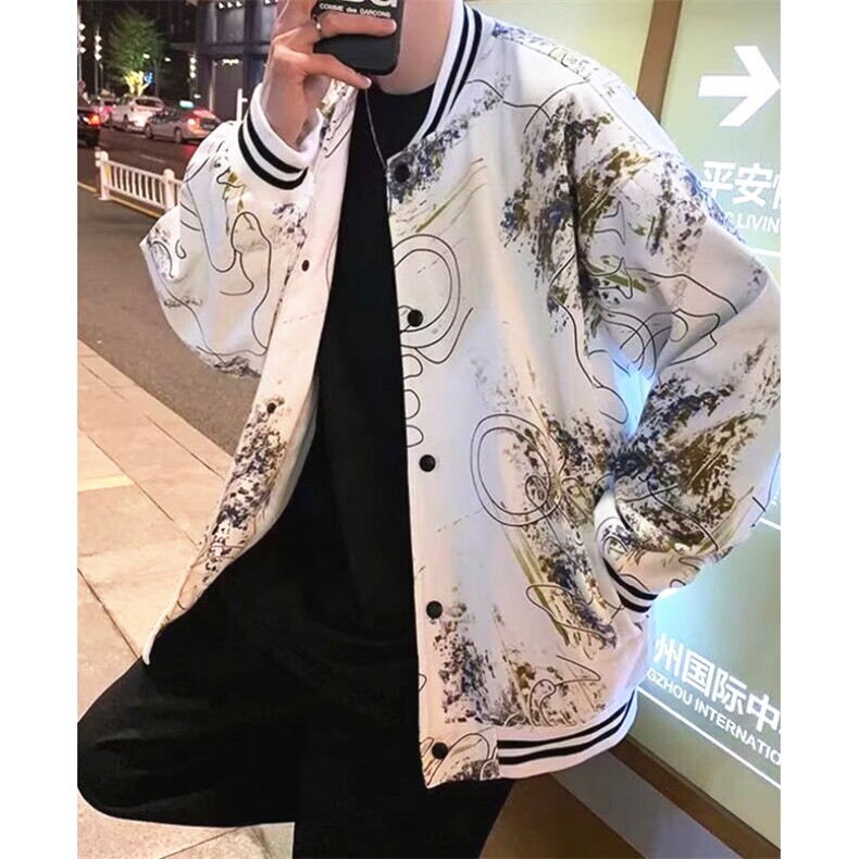 百搭潮流ins慵懒流行原宿新款简约日系高质量双层内里外套 JZ45图片