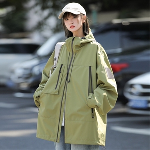 现货中性风夹克男工装纯色宽松冲锋衣外套DSA157-1-J91-P85图片