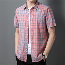 DN62216限价108元男士2023夏短袖衬衫商务休闲修身衬衣P65，男装衬衫，电商B360