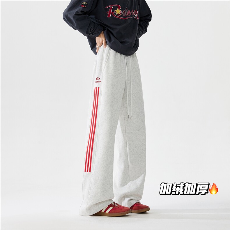 冬季新款美式潮流运动三条杠宽松百搭卫裤B315-K158JR-特p45控88图片