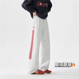 冬季新款美式潮流运动三条杠宽松百搭卫裤B315-K158JR-特p45控88图片