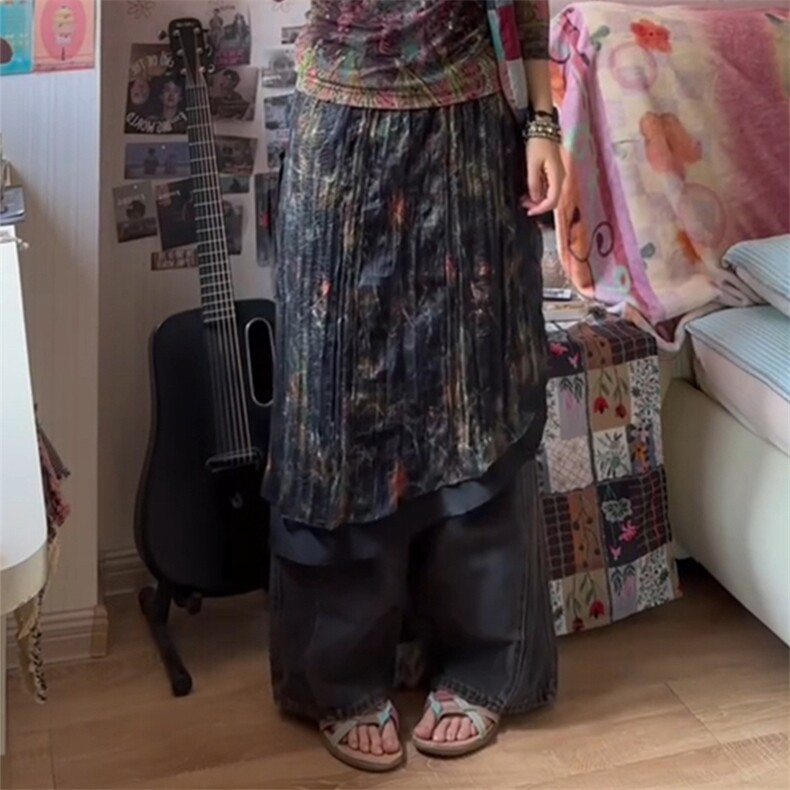 现货波西米亚遮蔽p帘旅游高档双层印花刺绣网纱巨好看中性男女装，女装半身裙，星座909-2（原星座717-2）