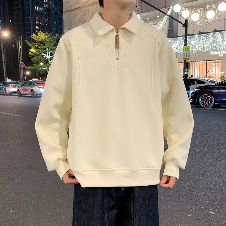 春季新款轻熟休闲风POLO领卫衣WY05512-P55,男装Polo衫,星座308B-2