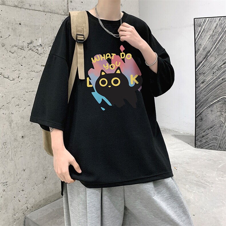 冰丝七分袖t恤男大码五分袖男短袖男中袖Q11454-P30,男装T恤,电商A040