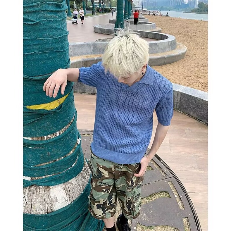 夏季条纹短袖POLO杉男韩版修身翻领T恤YB6012P40,男装T恤,星座1116-2