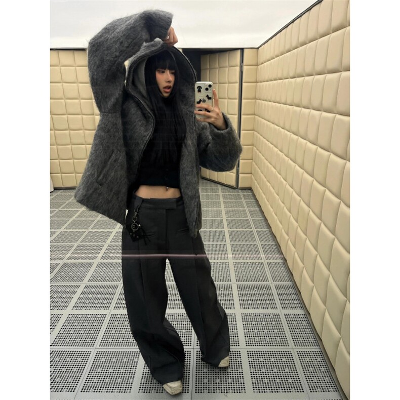 【有货】8153CC-特P86马海毛针织开衫毛衣男加厚拉链连帽外套,男装针织衫/毛衣,星座1007（原301D）