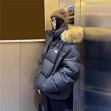 【高品质】可拆卸毛领羽绒棉服情侣美式厚外套棉衣2568特P90网图，男装棉衣，电商B245