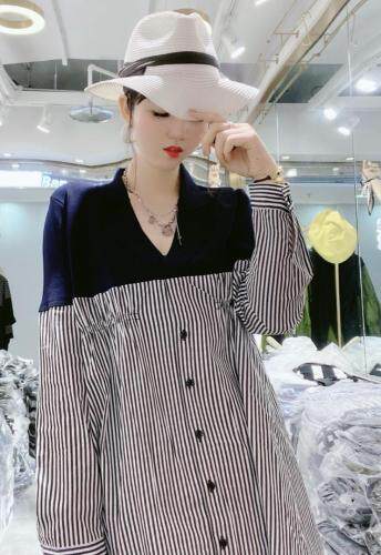 欧版冰拼接条纹衫，其它，芭娜美纳