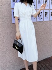 2022夏季新款韩版连衣裙，女装连衣裙，V/A