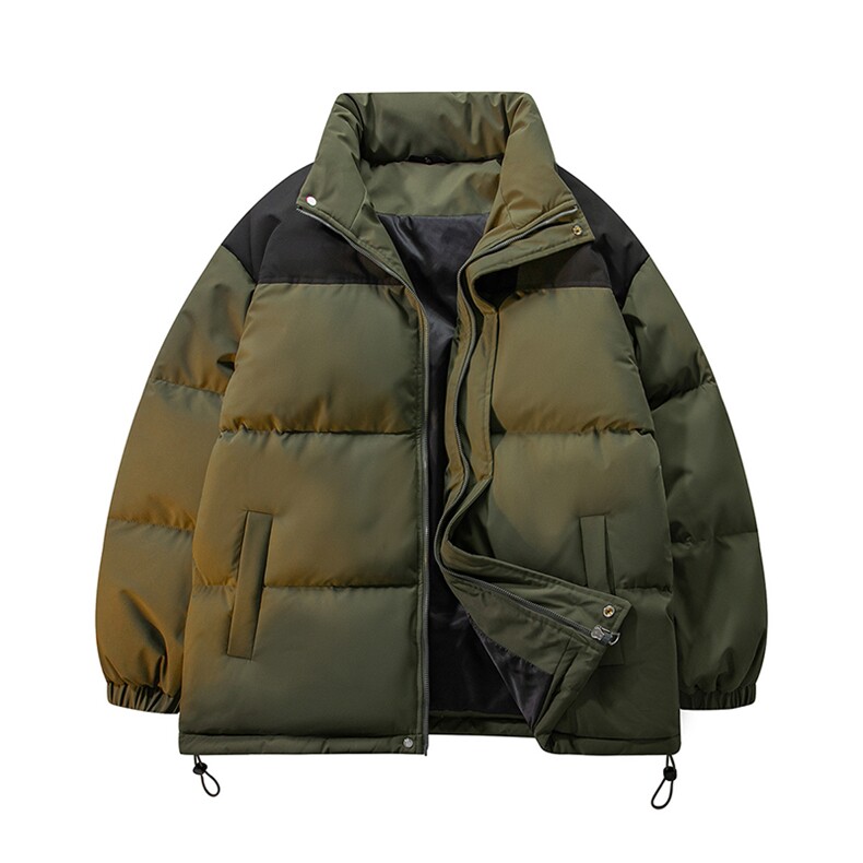 现货抖音得物品质拼接撞色三防加厚棉衣外套冬季立领棉服MY88888,男装棉衣,电商A486