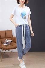 2022夏季新款时尚气质潮流修身牛仔裤，女装牛仔裤，丽影随形