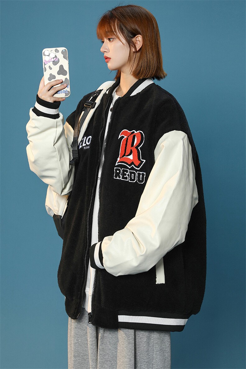 冬季潮羊羔绒棉服中性风加绒百搭棉衣外套男女8890-P115控价138,男装棉衣,电商A441-1