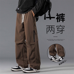 GENIOLAMODE户外运动登山冲锋裤子男士2025秋季新款宽松直筒休闲图片