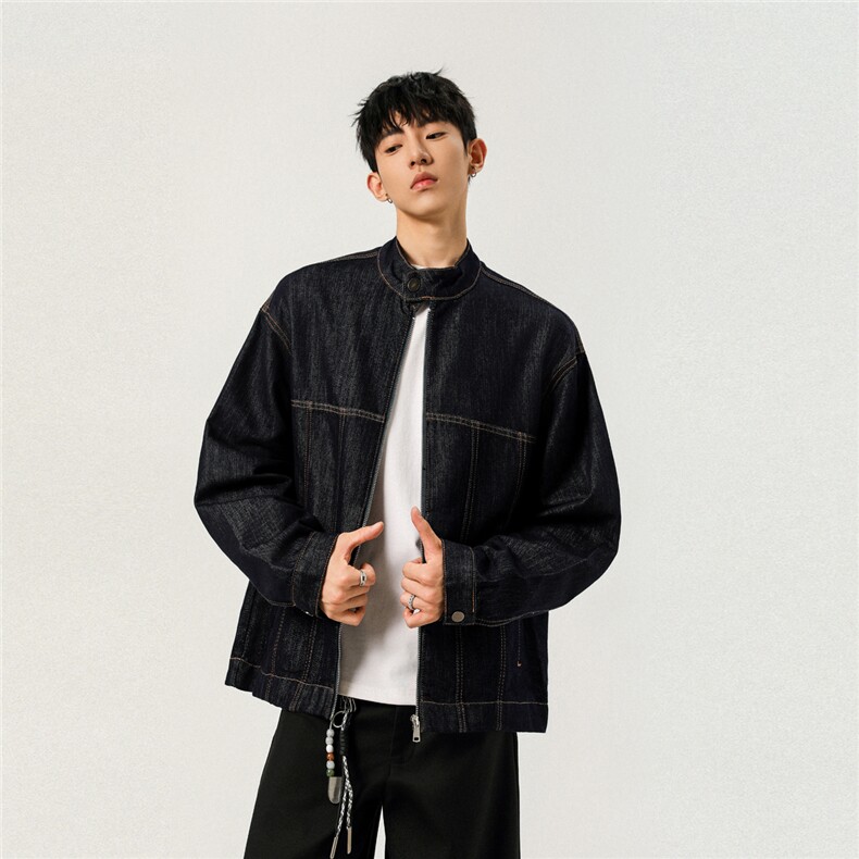 2025新高品质牛仔夹克宽松韩版工装潮流水洗外套N108/P105,男装工装外套,星座202