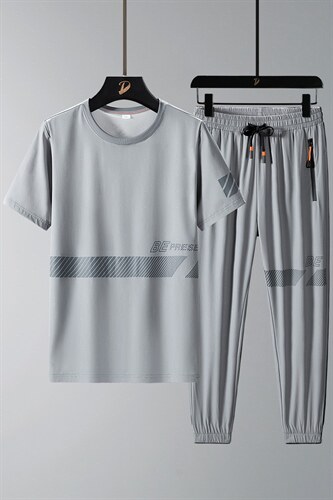 M-8XL夏季大码胖子休闲宽松短袖T恤套装男TZ39201-P60大码,男装T恤,星座209