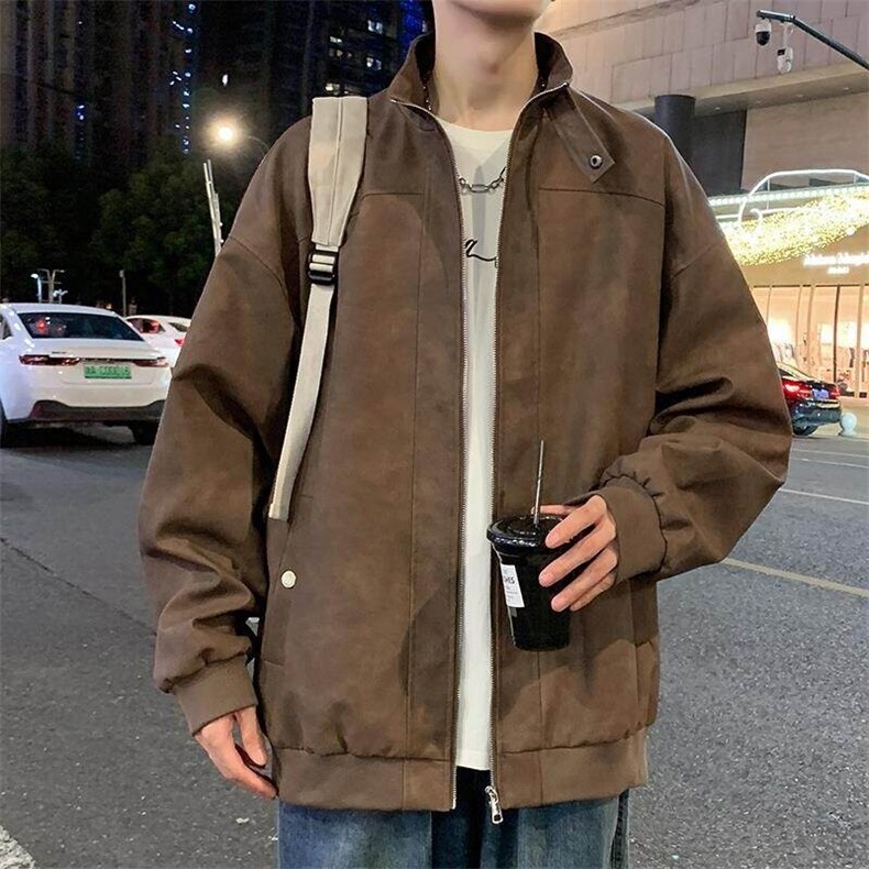 特批P80无差价25新款扎染PU皮机车服外套男美式潮皮衣夹克J2618,男装夹克,电商A001