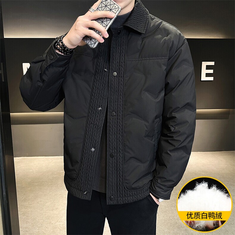 现货主推男士翻领轻薄灰鸭绒麦穗羽绒服外套上衣YR121P155,男装羽绒服,电商B226-2（原B217-2）