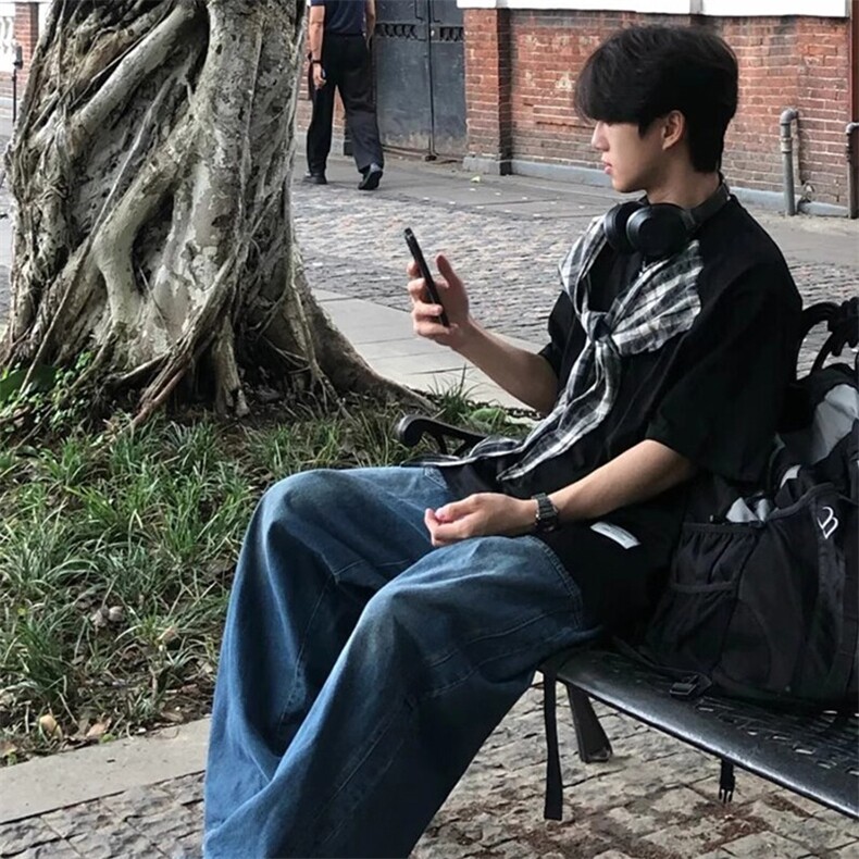 拼接格子布装饰高品质260克双纱纯棉美式高街短袖T恤特P35,男装T恤,电商A486