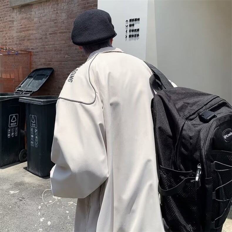 棒球服男春秋季韩版潮流宽松痞帅气休闲反光条双层夹克YT55P55,男装夹克,星座1116-2