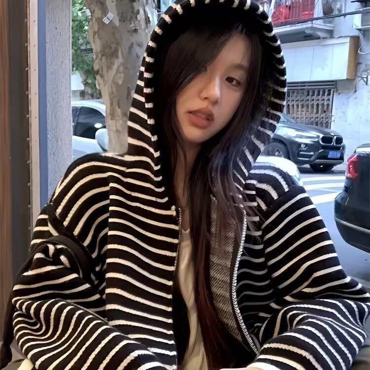 潮流文艺简约原宿气质新款日系流行慵懒百搭ins时尚开衫卫衣,男装卫衣,星座516A