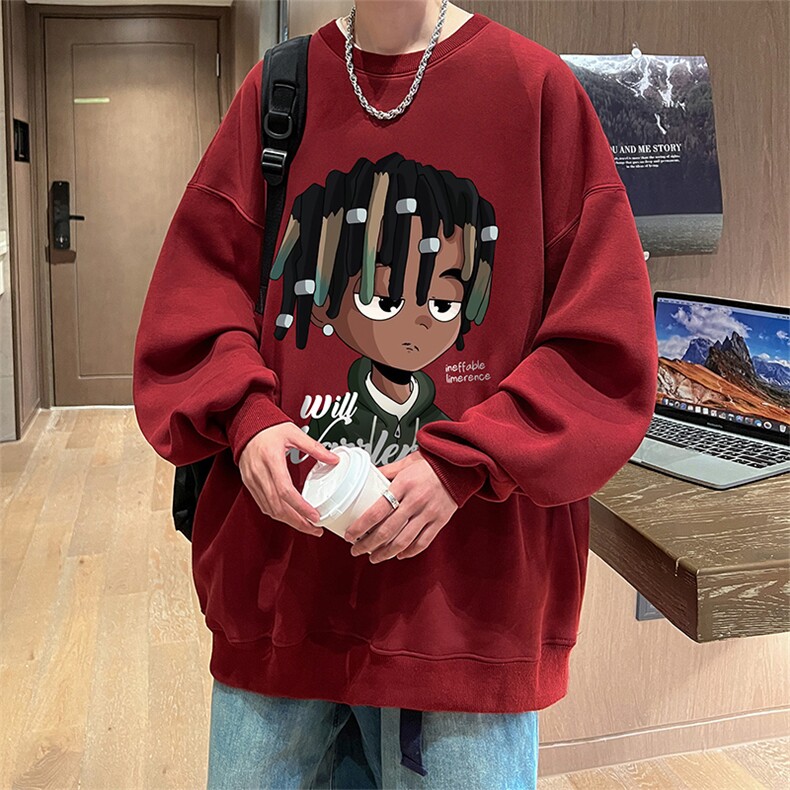 直播360克重磅美式潮牌印花卫衣Y116特P28 同步供应华棉品质图片