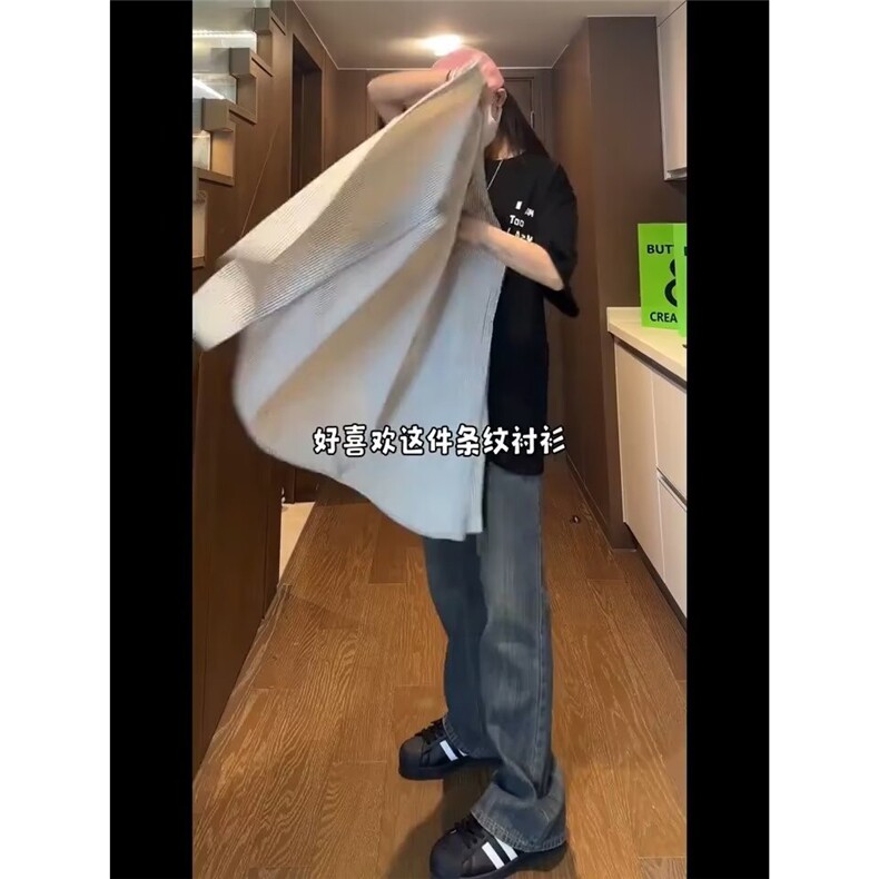 P25网络图C355牛津纺条纹衬衫黑色蓝色M到3XL,男装衬衫,星座506A