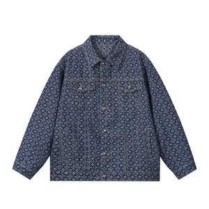 水洗牛仔外套男款春美式痞帅上衣服宽松休闲工装夹克JK1322-P75图片