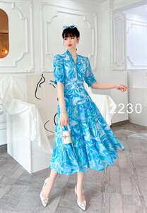 【现货】2022夏季新款 韩版碎花雪纺连衣裙图片